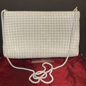 Vintage JW Robinson’s White Chainmail Mesh‎ Evening Bag